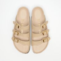 Klapki damskie BIRKENSTOCK FLORIDA LENB SANDCASTLE HEX 1029480 kolor beżowy