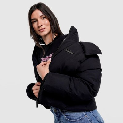 HOODRICH KURTKA HUGO CROP PUFFER JKT BLK