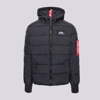 Męska kurtka zimowa ALPHA INDUSTRIES KURTKA PUCHOWA HOODED 118113-03 kolor czarny