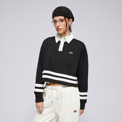 ELLESSE POLO SOMBRA CROPPED RUGBY TOP BLK