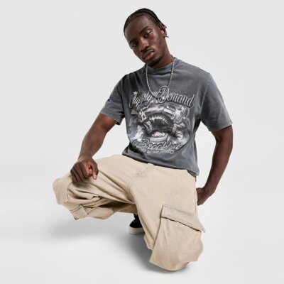 SUPPLY&DEMAND T-SHIRT CHROME GRILL TEE BLK-BLK