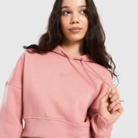 Damska bluza REEBOK BLUZA Z KAPTUREM WARDROBE ESSENTIALS CROP 100253819 kolor różowy