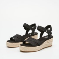 Klapki damskie TOMS BLACK METALLIC LINEN STRIPE  10020749 kolor czarny