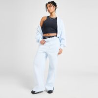 Spodnie damskie NIKE SPODNIE W NSW PHNX FLC HR PANT WIDE dq5615-423 kolor niebieski