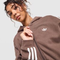 Damska bluza ADIDAS BLUZA ROZPINANA Z KAPTUREM 3S CROPPED HOOD ky5238 kolor brązowy
