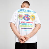 Koszulka męska UNLIKE HUMANS T-SHIRT GLOBE DEPT TEE WHT-WHT ulhtm10409010 kolor biały