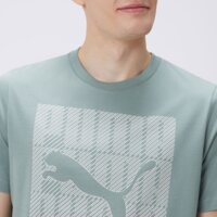 Koszulka męska PUMA T-SHIRT GRAPHICS PUMA WORDING 68482530 kolor zielony