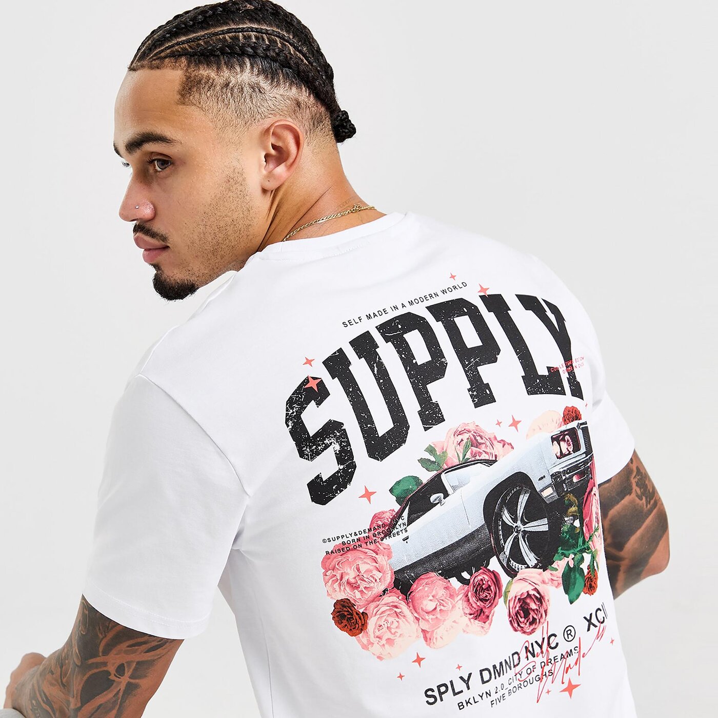 SUPPLY DEMAND T SHIRT BOUNCER TEE WHT