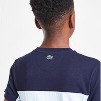 Koszulka dziecięca LACOSTE T-SHIRTCUT AND SEW TEE NVY/WH tj69521wc kolor granatowy