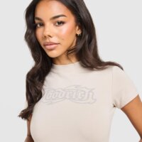 Koszulka damska HOODRICH T-SHIRT FITTED ASHA hw02260175 kolor szary