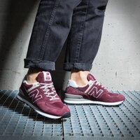 Męskie buty NEW BALANCE 574  ml574evm kolor bordowy