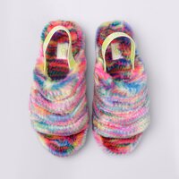 Klapki damskie UGG FLUFF YEAH PIXEL 1125007-white kolor biały