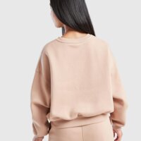 Bluza dziecięca NIKE BLUZA G NSW CLUB FLC BXY CRW LBR fz9244-200 kolor brązowy