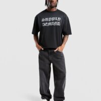 Koszulka męska SUPPLY&DEMAND T-SHIRT GLITTER TEE BLK-BLK suptm18431007 kolor czarny