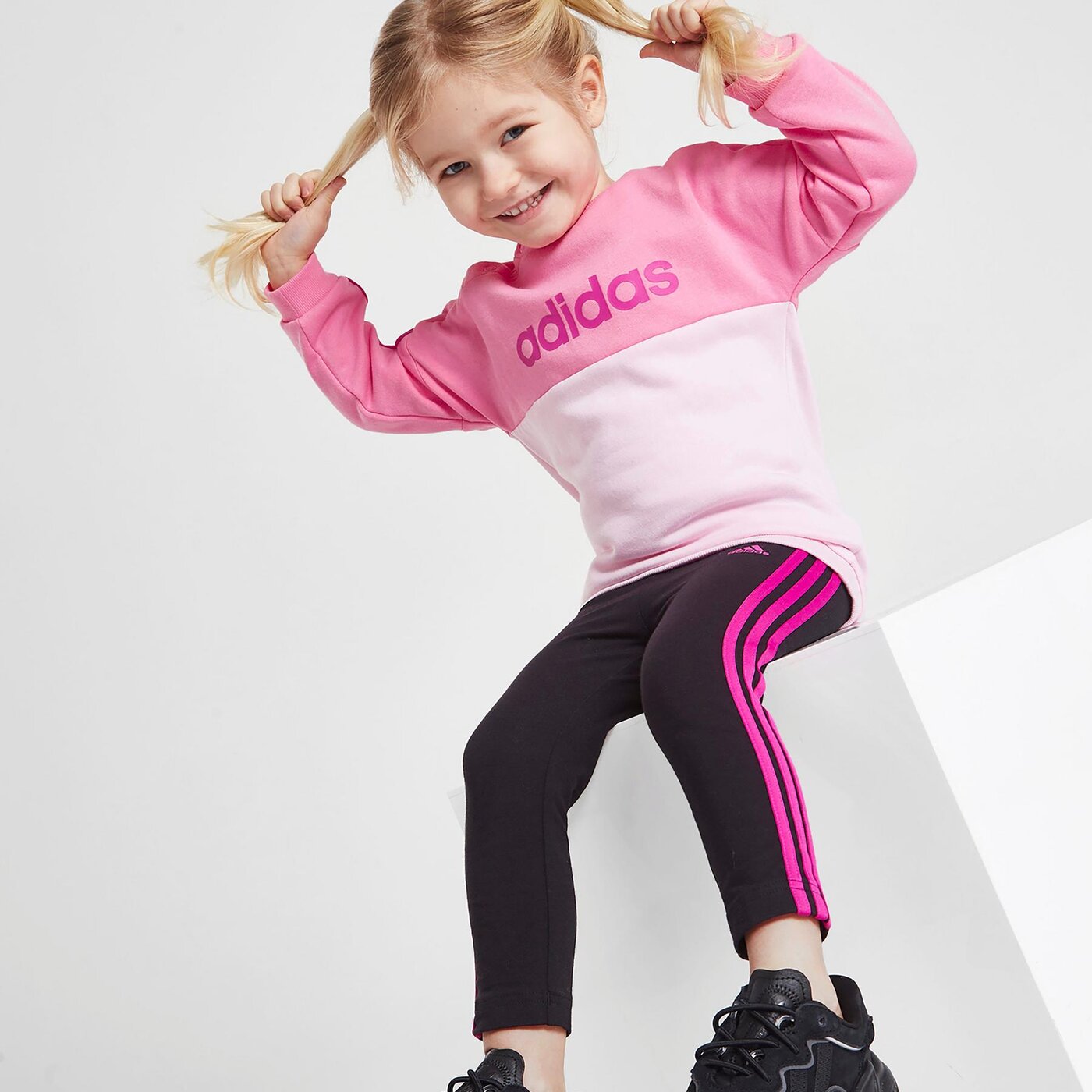 ADIDAS KOMPLET ING CREW TIGHT (HZ2263) | kolor różowy