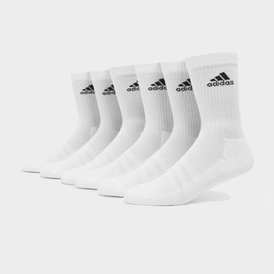 ADIDAS 6 PACK BADGE OF SPORT CUSHIONED CREW SOCKS 