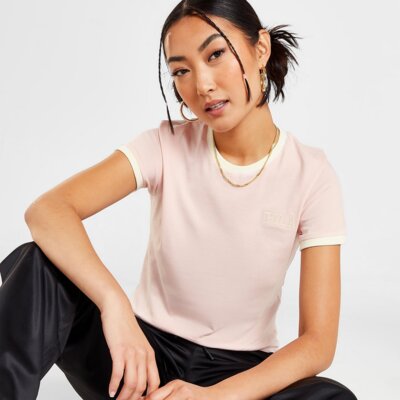 FILA T-SHIRT SLIM RINGER T PNK/WH