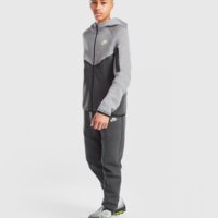 Bluza dziecięca NIKE BLUZA ROZPINANA Z KAPTUREM B NSW TECH FLEECE hv5867-015 kolor szary