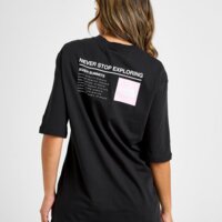 Koszulka damska THE NORTH FACE T-SHIRT SEVEN SUMMITS OVERSIZE TEE nf0a8f7ujk31 kolor czarny