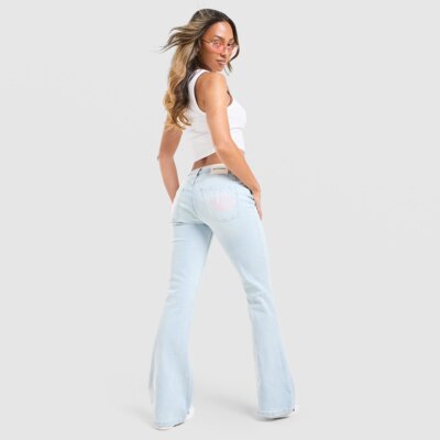 JUICY COUTURE SPODNIE LOW RISE DENIM CROWN