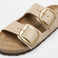 Klapki damskie BIRKENSTOCK ARIZONA BIG BUCKLE LENB SANDCASTLE 1024064 kolor beżowy