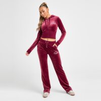 Spodnie damskie JUICY COUTURE SPODNIE VELOUR CROWN jcjdw415485 kolor bordowy