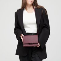 Damska torba CALVIN KLEIN TOREBKA RE-LOCK CONV SHOULDER BAG SHINY k60k612559vlp kolor bordowy