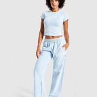 Spodnie damskie HOODRICH SPODNIE SNOW ANGEL LOW RISE WIDE LEG JOGG hw003250028 kolor niebieski
