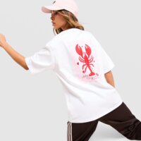 Koszulka damska ADIDAS T-SHIRT LOBSTER GFX lf3274 kolor biały