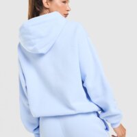 Damska bluza NIKE BLUZA Z KAPTUREM W NK STUDIO FLC OS GLS iu3725-407 kolor niebieski