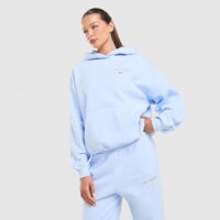 Damska bluza NIKE BLUZA Z KAPTUREM W NK STUDIO FLC OS GLS iu3725-407 kolor niebieski