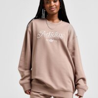 Damska bluza ADIDAS BLUZA SPORT CLUB CREW BRN/WH jh1240 kolor brązowy