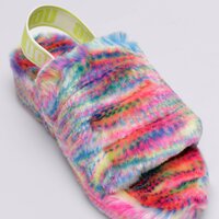 Klapki damskie UGG FLUFF YEAH PIXEL 1125007-white kolor biały
