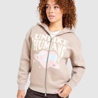 Damska bluza UNLIKE HUMANS BLUZA ROZPINANA Z KAPTUREM PROTECT ulhtw10347012 kolor beżowy