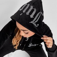Damska bluza JUICY COUTURE BLUZA ROZPINANA Z KAPTUREM DMNT BLK jcjdw298101 kolor czarny