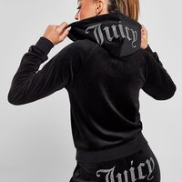 Damska bluza JUICY COUTURE BLUZA ROZPINANA Z KAPTUREM DMNT BLK jcjdw298101 kolor czarny