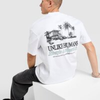 Koszulka męska UNLIKE HUMANS T-SHIRT SHACK TEE WHT-WHT ulhtm10316010 kolor biały