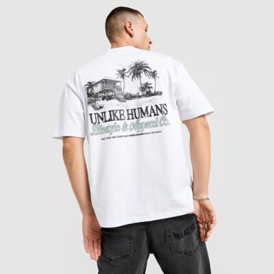 UNLIKE HUMANS T-SHIRT SHACK TEE WHT-WHT