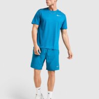Koszulka męska NIKE T-SHIRT M NK DF MILER SS fz4782-301 kolor niebieski