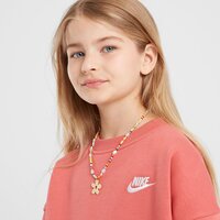 Bluza dziecięca NIKE BLUZA G NSW CLUB FLC OVRSZD CREW LBR G fd2923-655 kolor koralowy