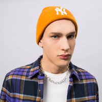 Męska czapka zimowa NEW ERA CZAPKA LE BEANIE NYY ORA NEW YORK YANKEES PKAWHI 60284967 kolor pomarańczowy