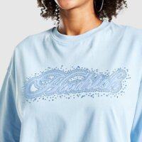 Koszulka damska HOODRICH T-SHIRT OVERSIZE SCATTER CRYSTAL hw03250069 kolor niebieski