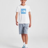 Koszulka dziecięca THE NORTH FACE T-SHIRT BOX GEO T WHITE/BLUE B nf0a8ehfc1s1 kolor biały