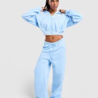 Damska bluza JORDAN BLUZA ROZPINANA Z KAPTUREM W J BRK FLC FZ io1074-422 kolor niebieski