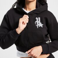 Damska bluza HOODRICH ROZPINANA BLUZA Z KAPTUREM CROP STELLAR hw02250023 kolor czarny