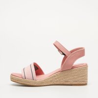 Klapki damskie TOMMY HILFIGER SHIRTING WEDGE SANDAL fw0fw078870kp kolor różowy