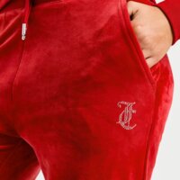 Spodnie damskie JUICY COUTURE SPODNIE DMNT LOGO VLR PANT C'RED jcjdw187700 kolor czerwony