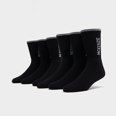 MCKENZIE 6-PACK CREW SOCKS 