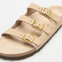 Klapki damskie BIRKENSTOCK FLORIDA LENB SANDCASTLE HEX 1029480 kolor beżowy