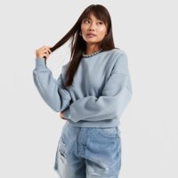 Damska bluza REEBOK BLUZA RICHARD CROPPED CREWNECK SWEATSHIRT 100241205 kolor niebieski